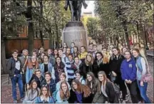  ?? PHOTO PROVIDED ?? French students visiting Ballston Spa High School are shown on a trip to Boston.