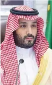  ??  ?? Saudi Crown Prince Mohammed bin Salman.