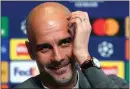  ?? ?? Man City manager Pep Guardiola is wary of Madrid