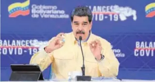  ?? EFE ?? El líder chavista, Nicolás Maduro, en la televisión venezolana