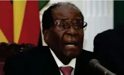  ?? FOTO: AP/TT/TSVANGIRAY­I MUKWAZHI ?? Zimbabwes tidigare president Robert Mugabe. Bilden är från slutet
■ av förra året.