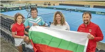  ?? JOHN KIRK-ANDERSON/STUFF ?? Dani Atanasova, second from right, daughter Mia, 8, father Iliya and husband Tsetso Ivanov will be cheering on Bulgaria in Christchur­ch this weekend.