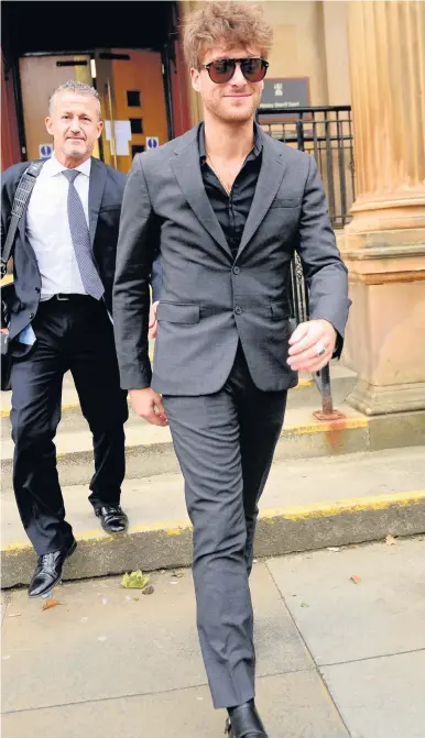  ??  ?? Happy Paolo Nutini leaves Paisley Sheriff Court