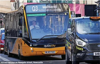  ?? ?? Q3 bus service on Newgate street, Newcastle