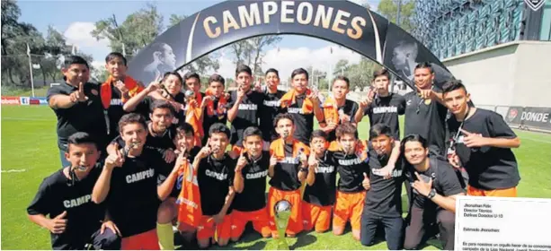  ?? FOTO: EL DEBATE ?? &gt; El equipo filial del Gran Pez sub-13 que se ganó el derecho de disfrutar un viaje por Barcelona.