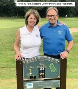  ??  ?? Rothley Park captains Jenny Piecha and Alan Dorn.