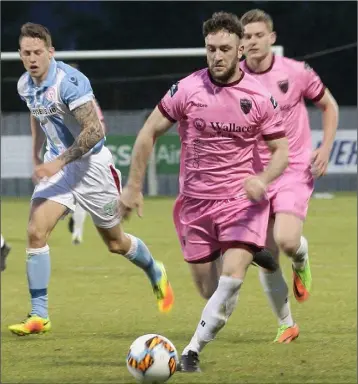  ??  ?? Lee Duffy had no joy on his return to former club Longford Town on Saturday evening.