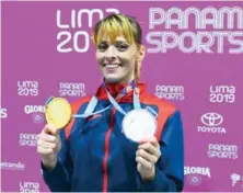  ??  ?? María Dimitrova logró el mejor desempeño con oro y plata.