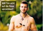  ??  ?? Will Tim echt auf die Rose verzichten?