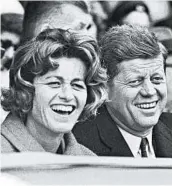  ?? AP 1961 ?? Jean Kennedy Smith watches a baseball game with President John F. Kennedy, her brother, in Washington.