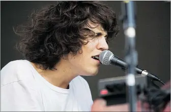  ?? MARK YUEN/PNG FILES ?? Tobias Jesso Jr., a 2015 Polaris Prize short list nominee, performs Sunday at the Pemberton Music Festival.