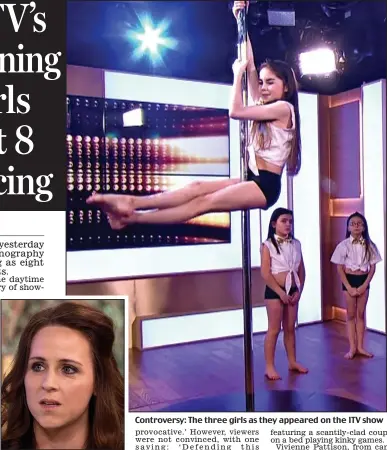  ??  ?? Instructor: Zoe Hardy, 33
Controvers­y: The three girls as they appeared on the ITV show
