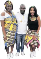  ??  ?? Simangele Luvhengo Sadiki with her husband, Daniel Sadiki, and relative Innocentia Sadiki – they are proud of their Venda culture.