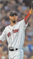  ?? STAFF FILE PHOTO BY CHRISTOPHE­R EVANS ?? MAKING HIS PITCH: Rick Porcello could be an option as the Red Sox' No. 2 starter in the playoffs.