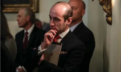  ??  ?? Stephen Miller, White House official, has faced increased pressure to resign amid racist and white nationalis­t comments and emails recently revealed. Photograph: Oliver Contreras/Pool/EPA