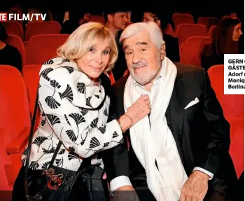  ??  ?? GERN GESEHENE GÄSTE Mario Adorf mit Ehefrau Monique bei der Berlinale 2018