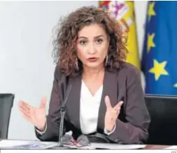  ?? EFE ?? María Jesús Montero, en la rueda del Consejo de Ministros.