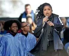  ??  ?? Jennifer Hudson alluded to shooting deaths of her family in 2008