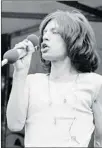  ?? PETER KEMP/ ASSOCIATED PRESS FILES ?? Mick Jagger at Hyde Park in 1969: a big day for the Stones, and for the critic.