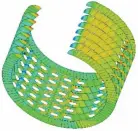  ??  ?? 图8 空载工况下实肋板剪应­力云图Fig.8 Shear stress contours of solid floors under empty loadings -166.461 -92.595 -18.329 55.787 129.802 -129.428 -55.862 18.704 92.77 166.835 （e）方案4（167 MPa）