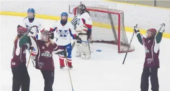  ??  ?? L’Attack de l’Atlantique a gagné sa place au championna­t canadien de la Ligue nationale de ringuette pour la première fois de son histoire. - Archives