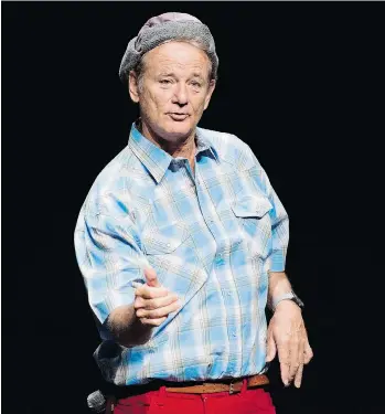  ?? DARREN CALABRESE/THE CANADIAN PRESS ?? Bill Murray turned down the part of Forrest Gump, according to a new book about the comic actor.