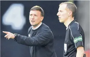  ??  ?? Setting the tone Airdrieoni­ans acting head coach Kevin McBride