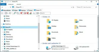  ??  ?? Windows-explorer mit Tabs: Qtabbar stattet den Windows-explorer mit Tabs aus, die eine schnelle und bequeme Navigation zwischen unterschie­dlichen Ordnern ermögliche­n.