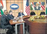  ?? AP ?? President Joe Biden and Prime Minister Narendra Modi during a virtual meeting in April.