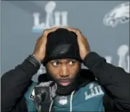  ?? THE ASSOCIATED PRESS FILE ?? Philadelph­ia Eagles strong safety Malcolm Jenkins might want to keep his head a little lower when it’s in a helmet and he’s launching into a tackle this year, as the NFL is promising stricter enforcemen­t for illegal hits.