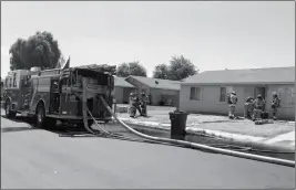  ?? LOANED PHOTO/YUMA FIRE DEPARTMENT ?? A FIRE AT A HOME in Yuma Tuesday morning was caused by an exhaust fan in the ceiling of the master bathroom. The fire has been ruled accidental, and the occupant was not home at the time of the fire.