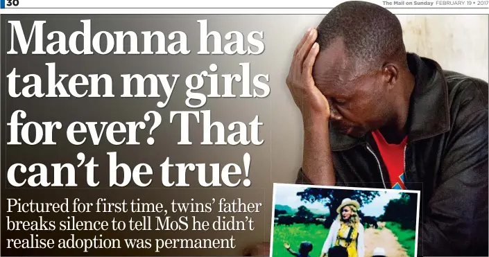  ??  ?? DEVASTATED: Adam is heartbroke­n at losing his twins Esther and Stella, pictured left with Madonna