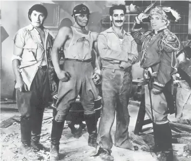  ?? POSTMEDIA FILES ?? The Marx Brothers (Chico, Zeppo, Groucho and Harpo) in the timeless comedy Duck Soup.