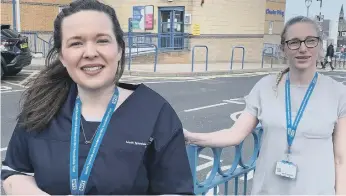  ?? ?? Maternal Mental Health Service members Lorna Middlemass, left, and Dr Lindsey Hall.