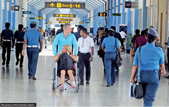  ??  ?? File picture of the Colombo airport.
