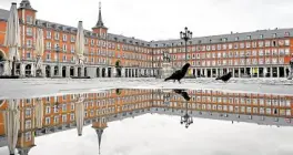  ?? —AFP ?? MONTHLONG SIESTA The Plaza Mayor in Madrid remained deserted on April 21 as the country prepared to ease its lockdown.