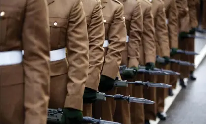  ?? Photograph: Christophe­r Thomond/The Guardian ?? Junior soldiers graduating from the Army Foundation College in Harrogate.