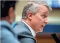  ?? SHAWN THEW/POOL VIA AP ?? Vaccine expert Rick Bright testifies in Washington on Thursday. He said the U.S. does not have a vaccine plan, “and it is a significan­t concern.”