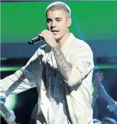  ?? POSTMEDIA NETWORK FILES ?? Justin Bieber performs at the Billboard Music Awards in Las Vegas in this file photo.