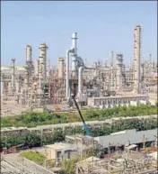  ?? AFP/FILE ?? RIL’s Jamnagar oil refinery complex, the world’s largest. It has a refining capacity of 1.24 million barrels of oil per day
