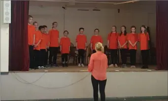  ??  ?? U/ 13 Choir from Cornageeha/ St. Anne’s.