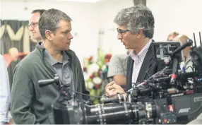  ??  ?? BIG ROLE. Matt Damon and director Alexander Payne.