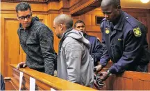  ?? Picture: NOOR SLAMDIEN ?? ACCUSED APPEAR: Renaldo van Rooyen and Taufeeq Ebrahim appeared on murder charges in the Western Cape High Court.