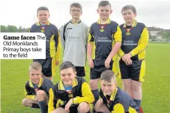  ??  ?? Game faces The Old Monklands Primay boys take to the field