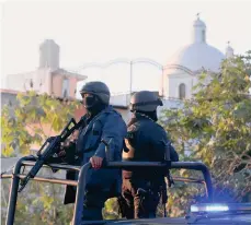  ?? /EFE. ?? Vista de la zona resguardad­a por la policía estatal.