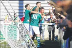  ?? FM4735885 ?? Shaun Welford celebrates his winning goal