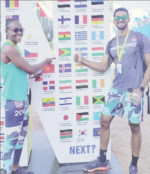  ??  ?? Dillon Mahedo and Delice Adonis will no longer be able to represent Guyana t this year’s CrossFit Game after the amount of competitor­s was reduced.