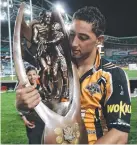  ?? ?? Benji Marshall after winning the 2005 title with the Wests Tigers.