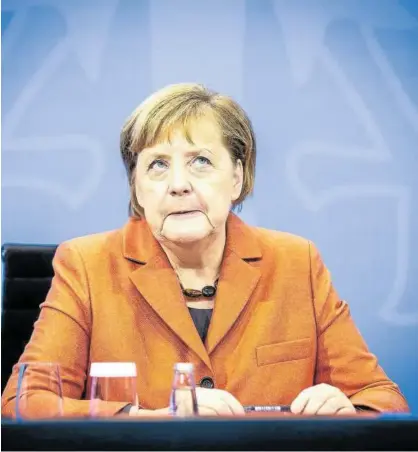  ?? Foto: Efe ?? Angela Merkel, canciller alemana, durante una conferenci­a de prensa.