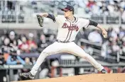  ?? DALE ZANINE USA TODAY Sports ?? The Braves’ Max Fried went the distance Tuesday night, shutting down the Marlins on three hits in a 5-0 victory.